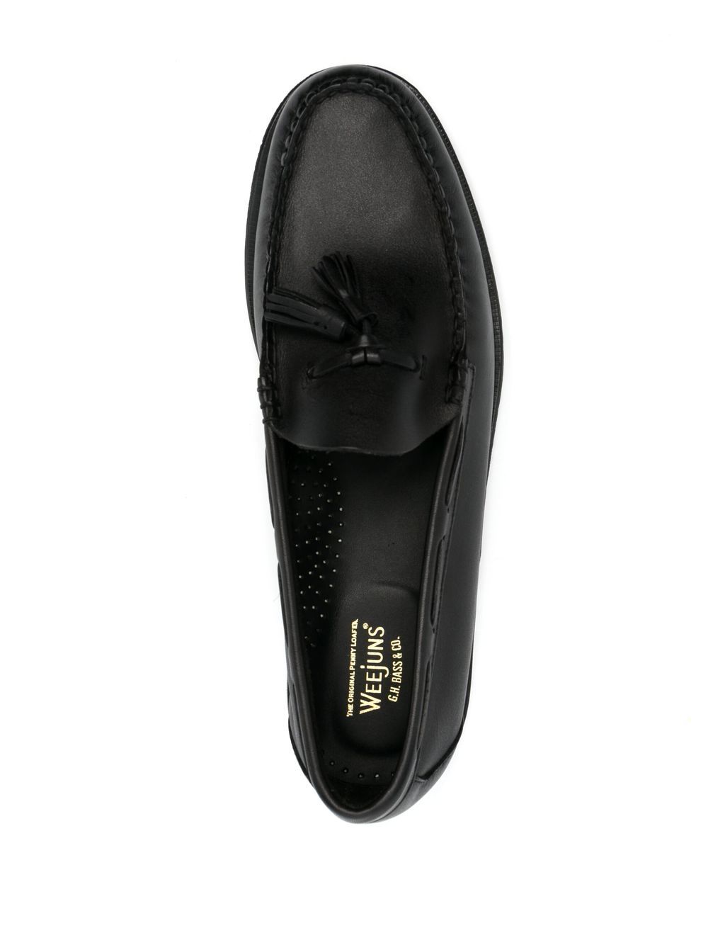 Mocassini weejuns larkin con nappe in nero Gh bass - uomo 