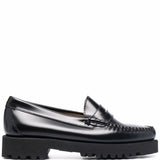 Mocassini con effetto lucido in nero Gh bass - donna 