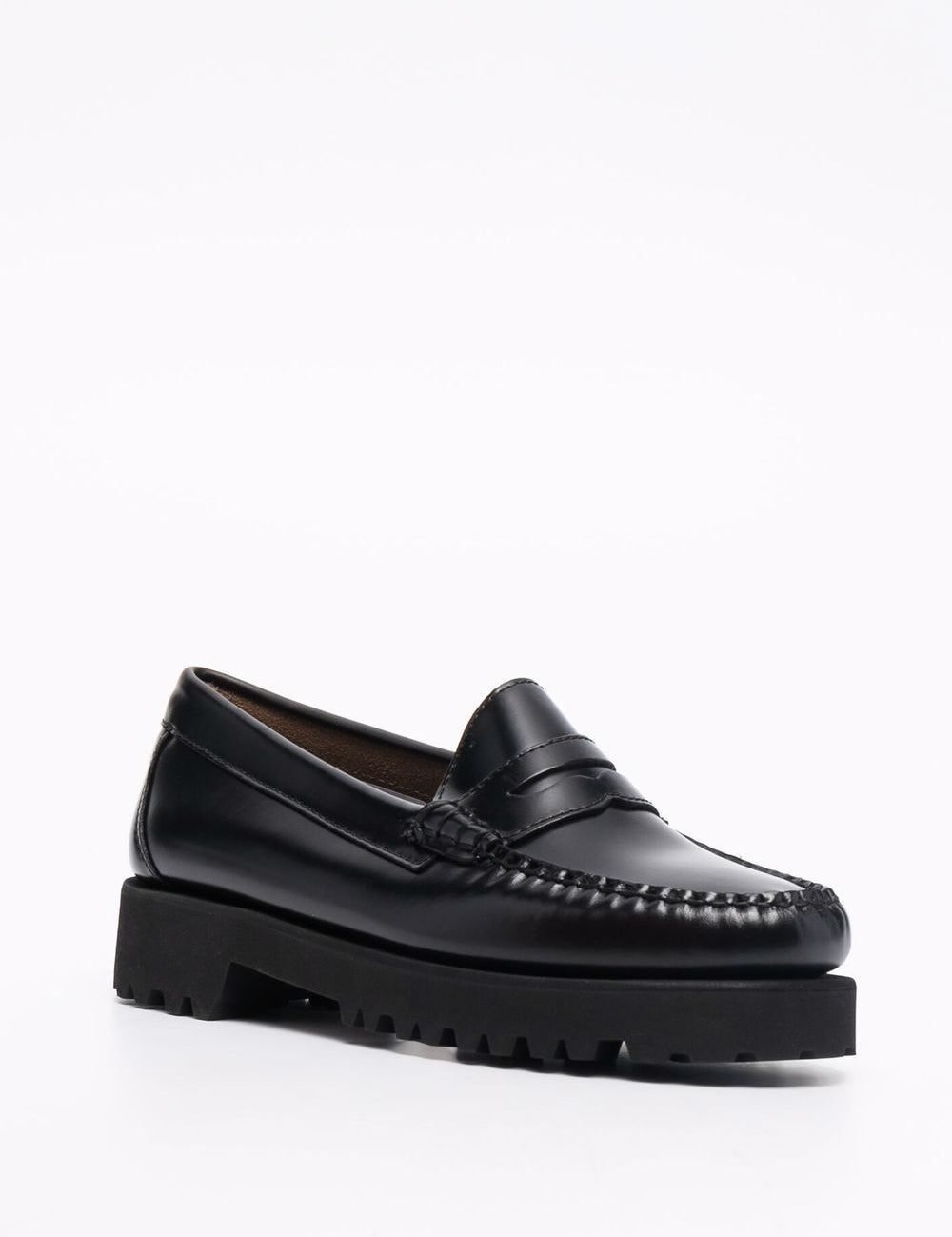 Mocassini con effetto lucido in nero Gh bass - donna 
