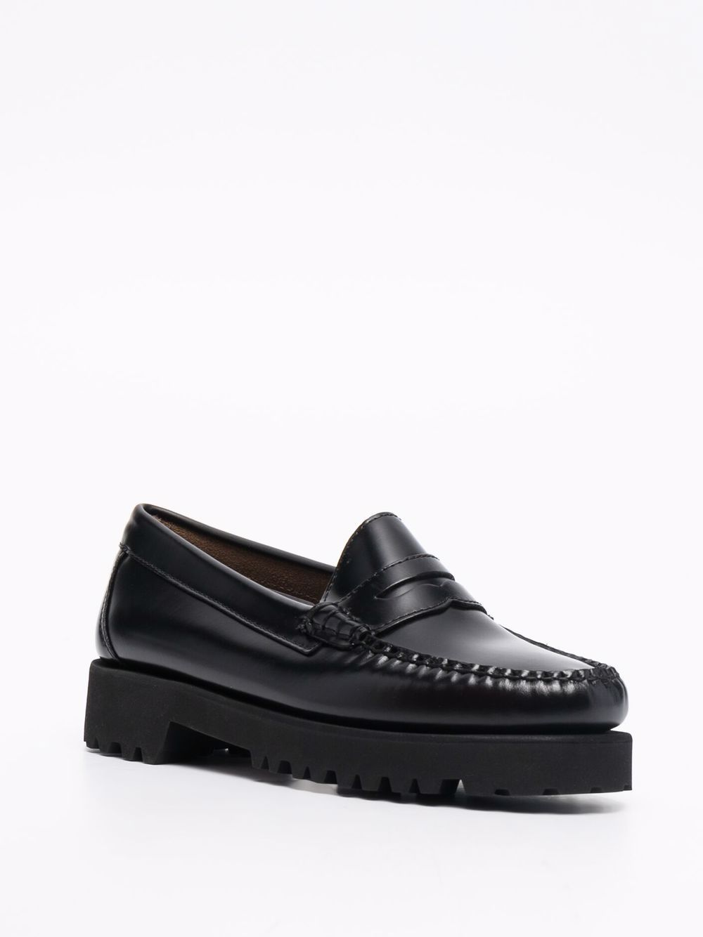 Mocassini con effetto lucido in nero Gh bass - donna 