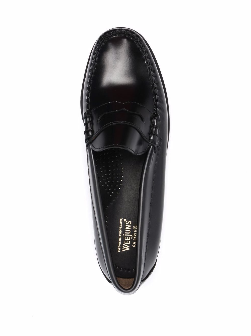 Mocassini con effetto lucido in nero Gh bass - donna 