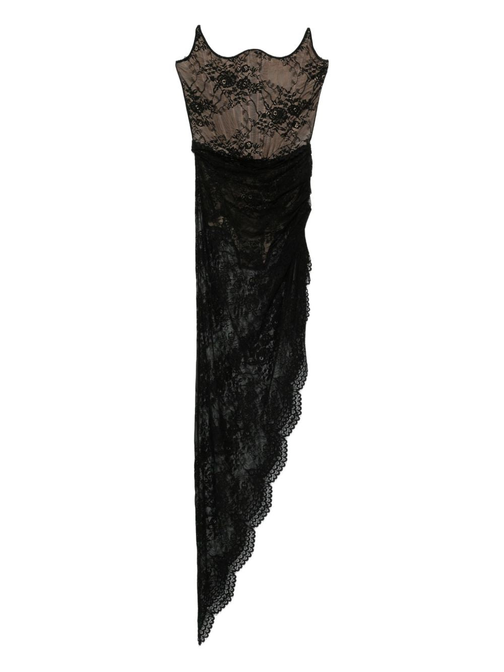 Abito in pizzo asimmetrico in nero Giuseppe di morabito - donna 
