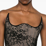 Abito in pizzo asimmetrico in nero Giuseppe di morabito - donna 