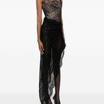 Abito in pizzo asimmetrico in nero Giuseppe di morabito - donna 