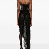 Abito in pizzo asimmetrico in nero Giuseppe di morabito - donna 