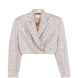Giacca cropped con cristalli in beige Giuseppe di morabito - donna 