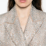 Giacca cropped con cristalli in beige Giuseppe di morabito - donna 