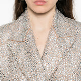Giacca cropped con cristalli in beige Giuseppe di morabito - donna 