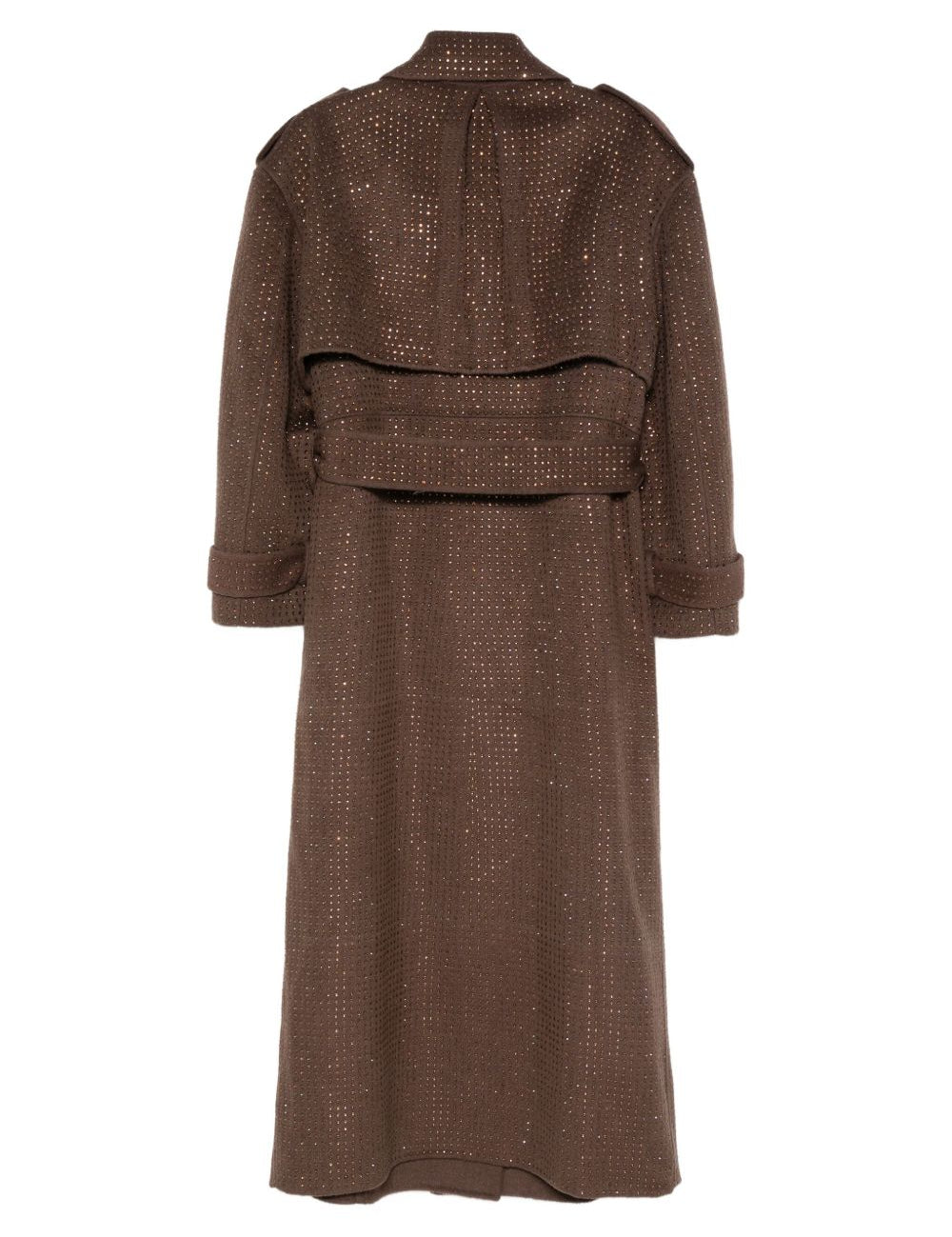 Trench doppiopetto con decorazione in marrone Giuseppe Di Morabito - donna 