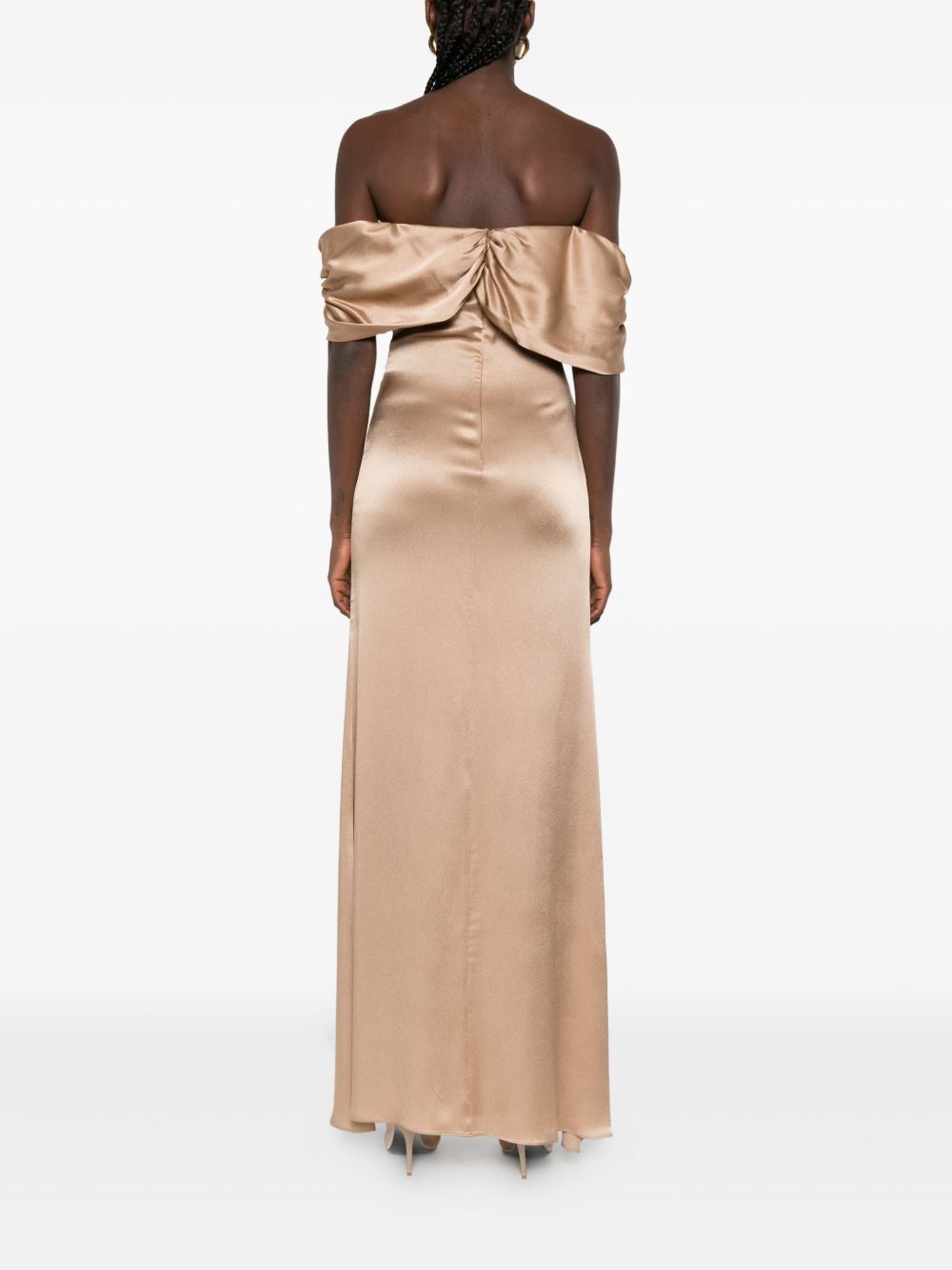 Abito con drappeggio in beige Giuseppe Di Morabito - donna 