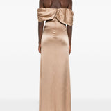 Abito con drappeggio in beige Giuseppe Di Morabito - donna 