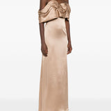 Abito con drappeggio in beige Giuseppe Di Morabito - donna 