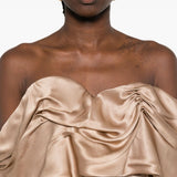 Abito con drappeggio in beige Giuseppe Di Morabito - donna 