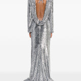 Abito da sera asimmetrico con paillettes in argento Giuseppe Di Morabito - uomo 