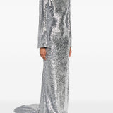Abito da sera asimmetrico con paillettes in argento Giuseppe Di Morabito - uomo 