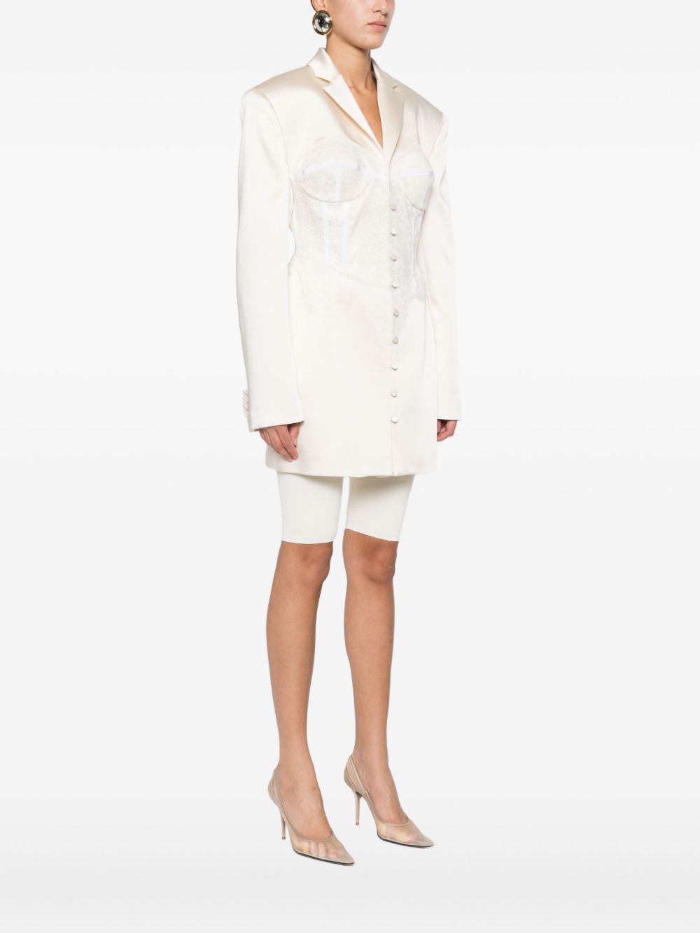 Giacca con strato in pizzo in bianco Giuseppe di morabito - donna 