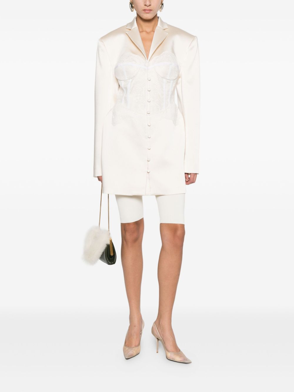 Giacca con strato in pizzo in bianco Giuseppe di morabito - donna 