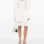 Giacca con strato in pizzo in bianco Giuseppe di morabito - donna 
