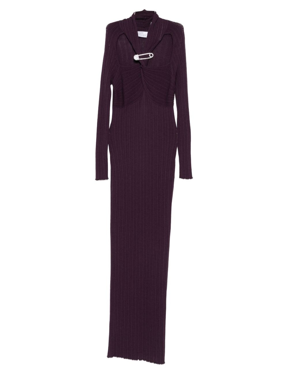 Abito maxi con cut-out in viola Giuseppe di morabito - donna 