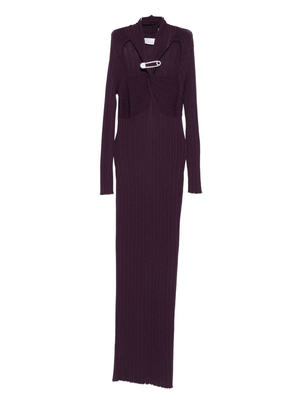 Abito maxi con cut-out in viola Giuseppe di morabito - donna 