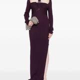 Abito maxi con cut-out in viola Giuseppe di morabito - donna 