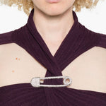 Abito maxi con cut-out in viola Giuseppe di morabito - donna 