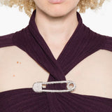 Abito maxi con cut-out in viola Giuseppe di morabito - donna 