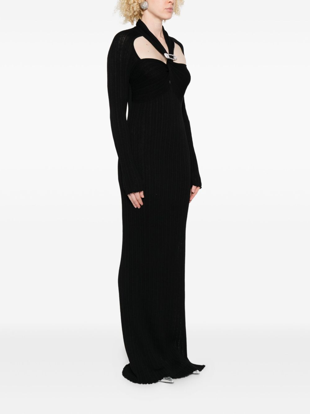 Abito maxi con cut-out in nero Giuseppe di morabito - donna 