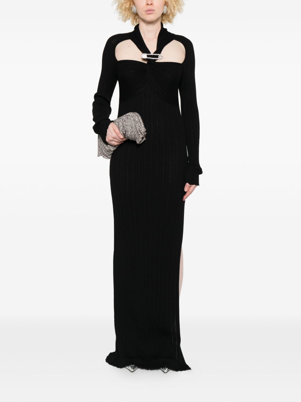 Abito maxi con cut-out in nero Giuseppe di morabito - donna 
