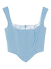 Giuseppe di Morabito women's square-neck top in blue
