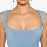 Top con scollo squadrato in blu Giuseppe di morabito - donna 