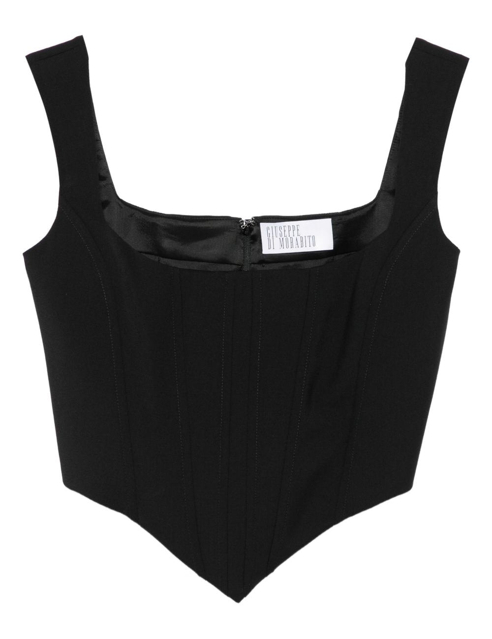 Top bustier in tela di lana in nero Giuseppe di morabito - donna 