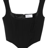 Top bustier in tela di lana in nero Giuseppe di morabito - donna 