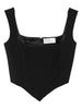 Giuseppe di Morabito black wool canvas bustier top - women