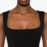 Top bustier in tela di lana in nero Giuseppe di morabito - donna 
