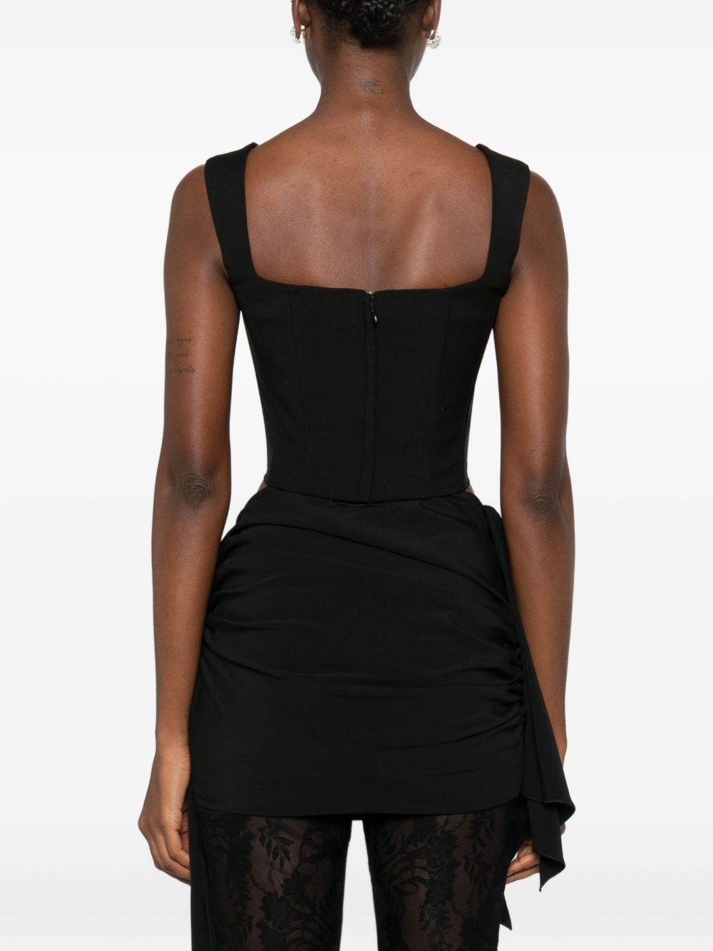 Top bustier in tela di lana in nero Giuseppe di morabito - donna 