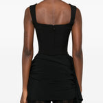 Top bustier in tela di lana in nero Giuseppe di morabito - donna 