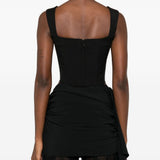 Top bustier in tela di lana in nero Giuseppe di morabito - donna 