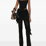 Top bustier in tela di lana in nero Giuseppe di morabito - donna 