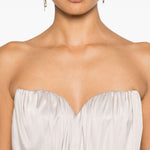 Top con ruches in avorio Giuseppe di morabito - donna 