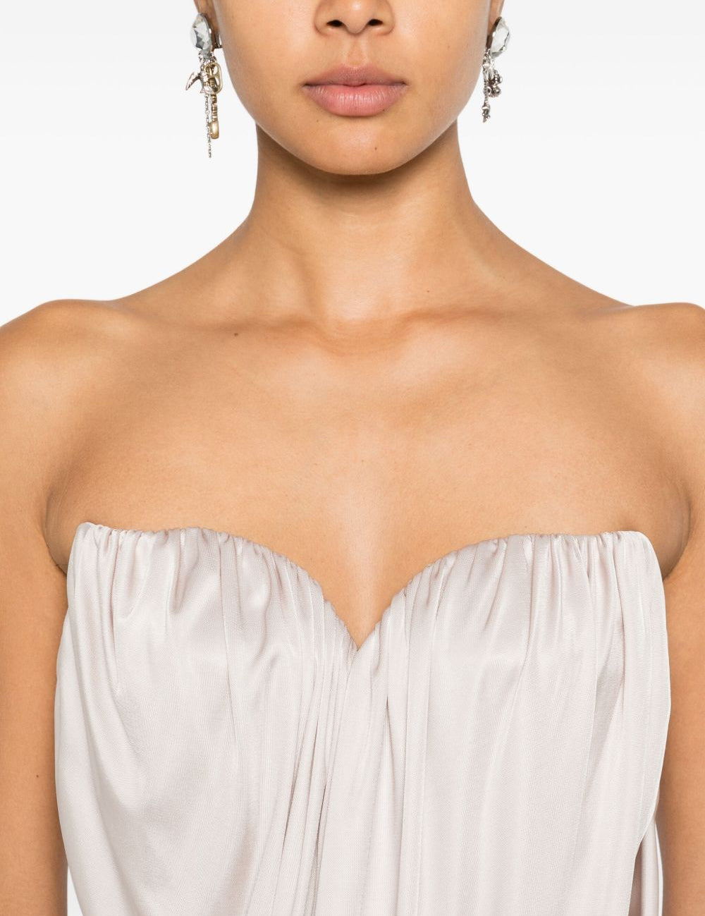 Top con ruches in avorio Giuseppe di morabito - donna 