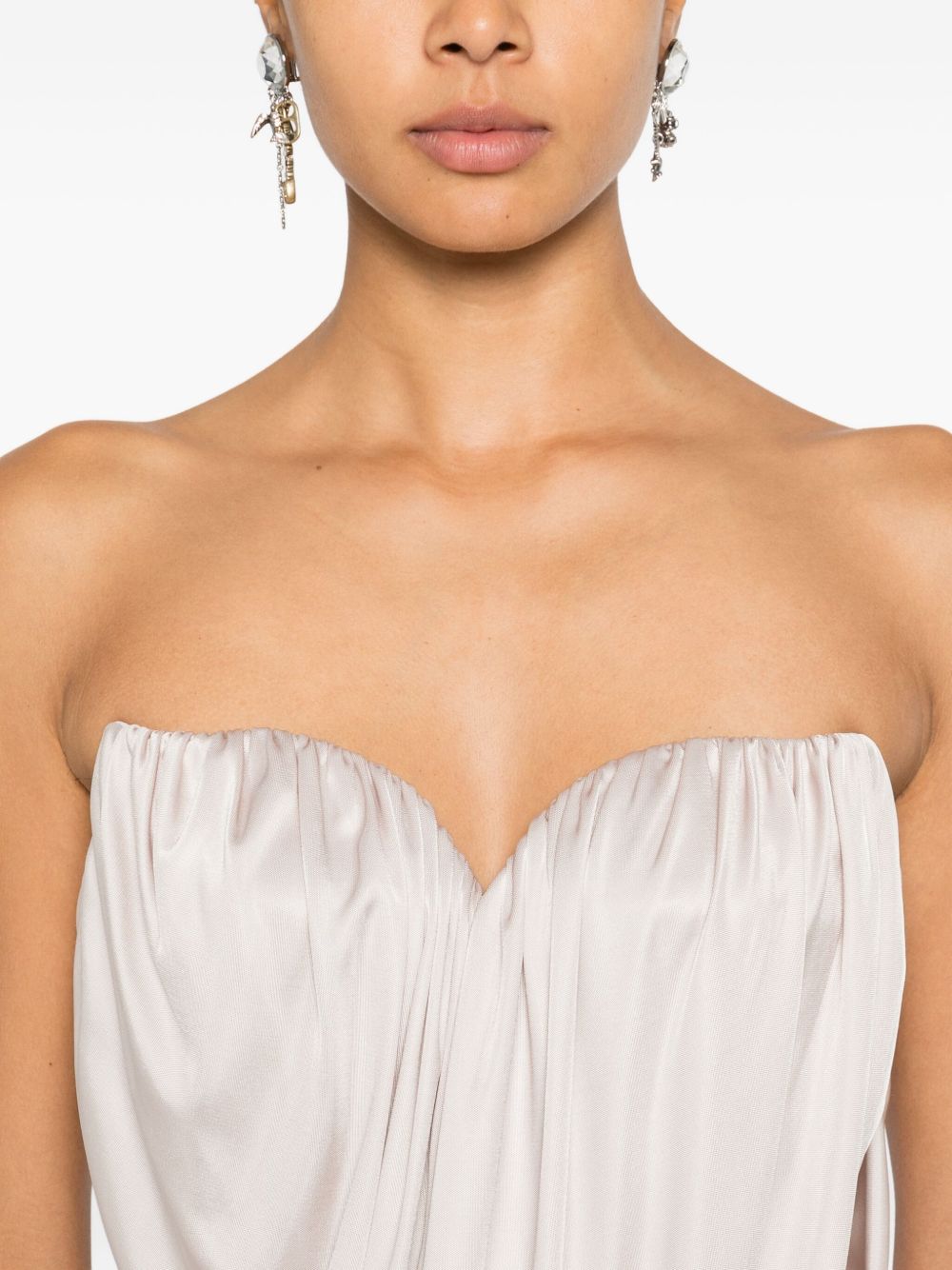 Top con ruches in avorio Giuseppe di morabito - donna 