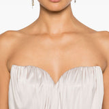 Top con ruches in avorio Giuseppe di morabito - donna 