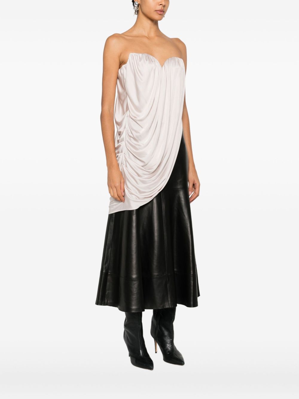 Top con ruches in avorio Giuseppe di morabito - donna 