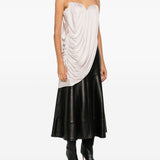Top con ruches in avorio Giuseppe di morabito - donna 