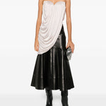 Top con ruches in avorio Giuseppe di morabito - donna 
