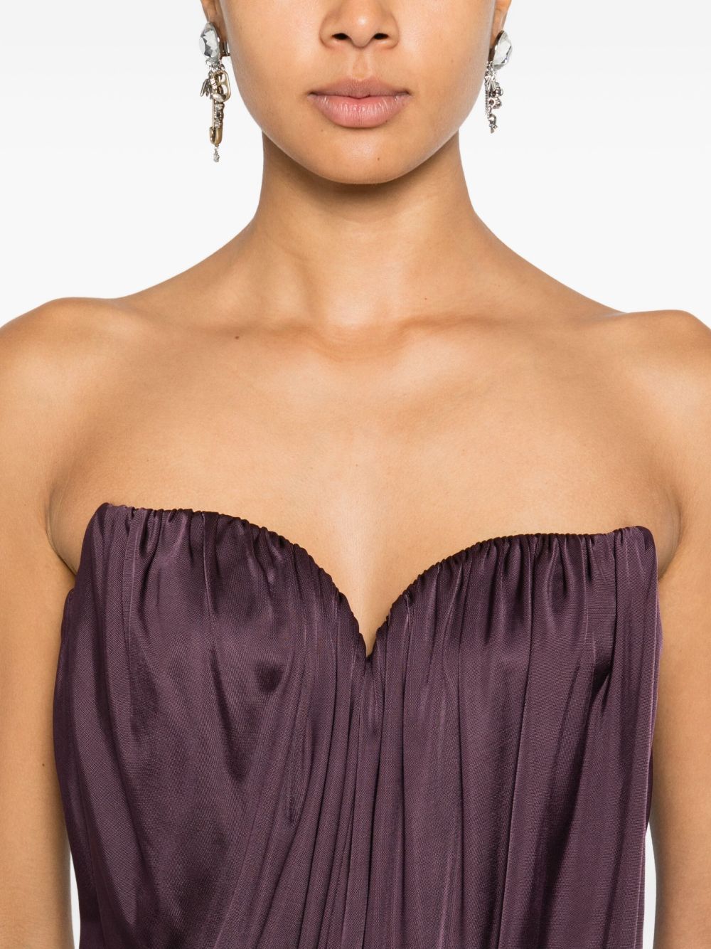 Top con ruches in viola Giuseppe di morabito - donna 