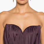 Top con ruches in viola Giuseppe di morabito - donna 