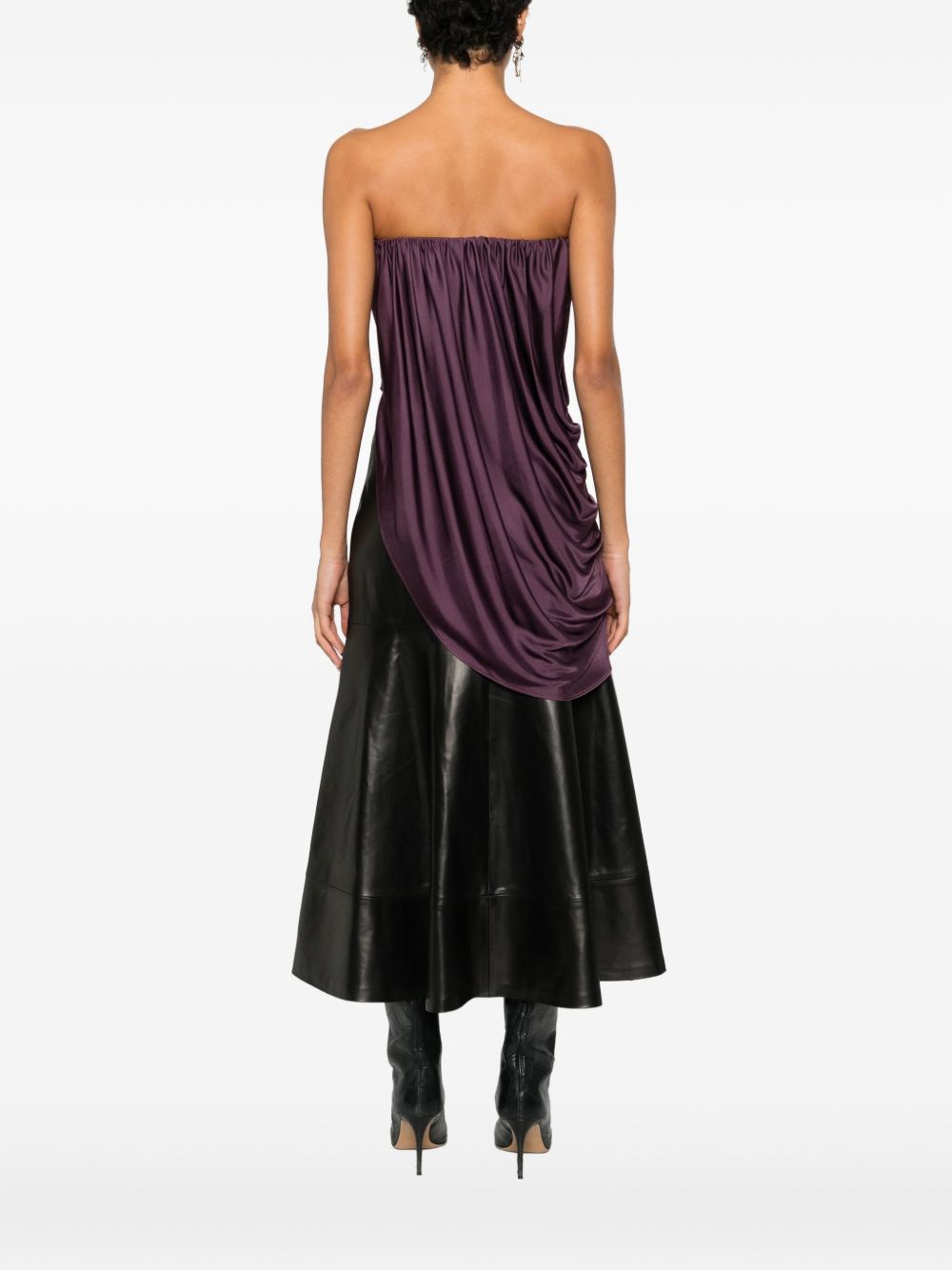 Top con ruches in viola Giuseppe di morabito - donna 
