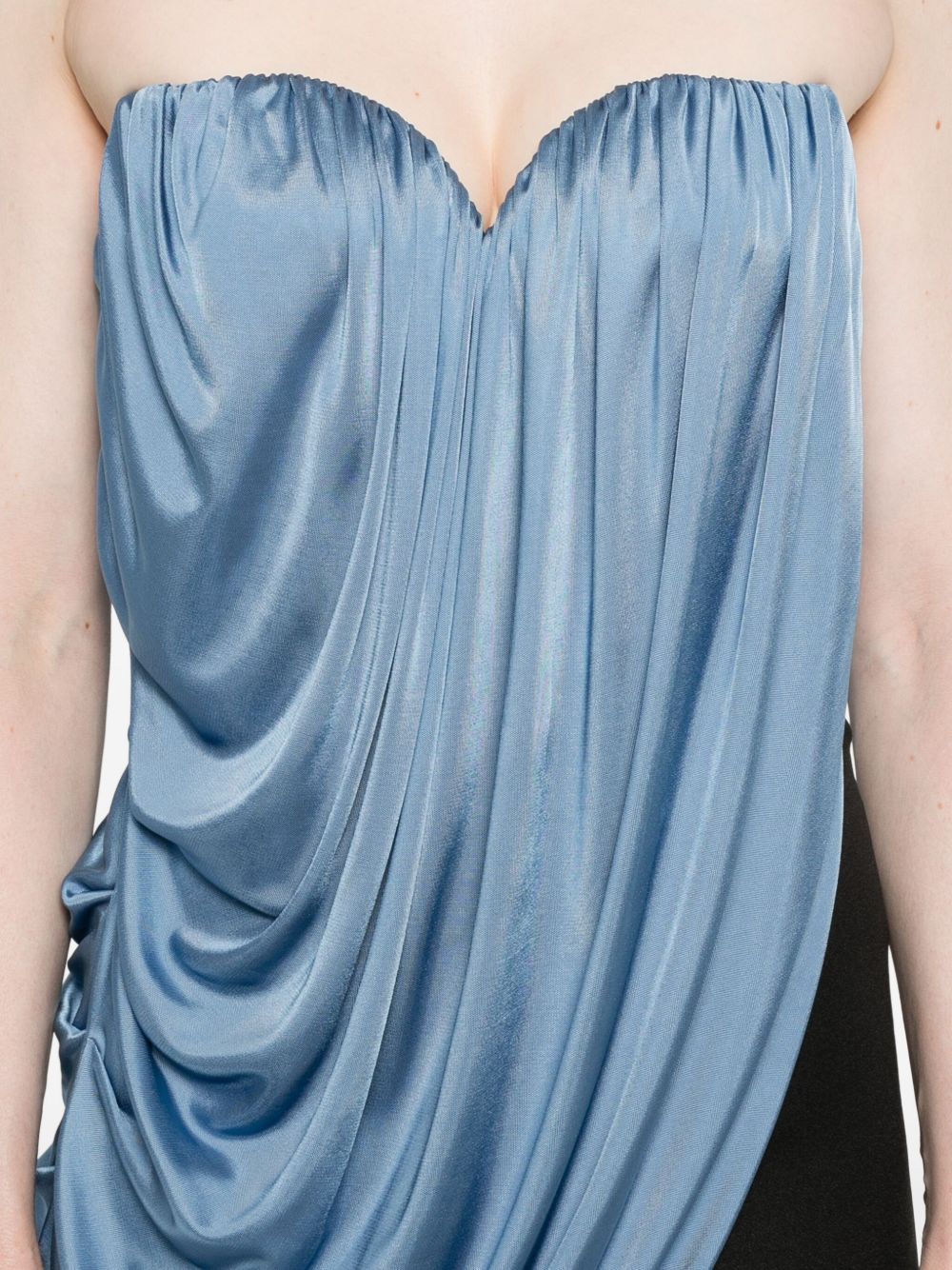 Top senza spalline drappeggiato in blu Giuseppe di morabito - donna 